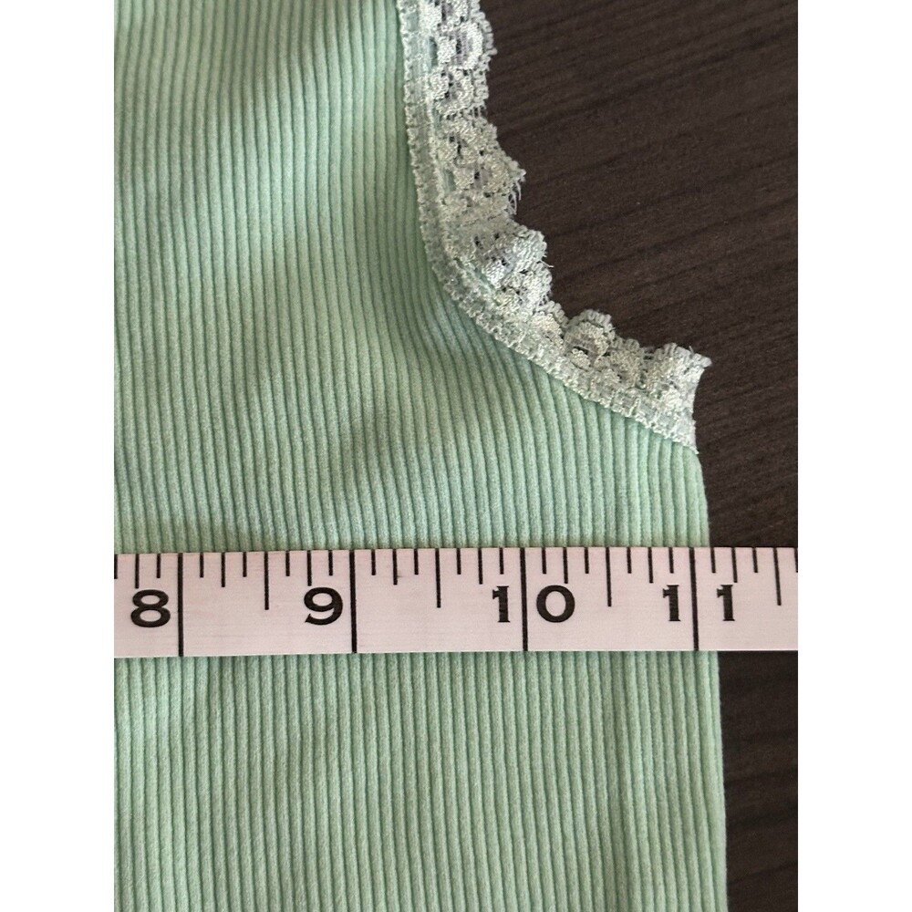 Vintage Womens Fitted Babydoll Top Size XL Elena Gilbert Y2K Preppy‎ Lace Ribbed - Picture 3 of 5